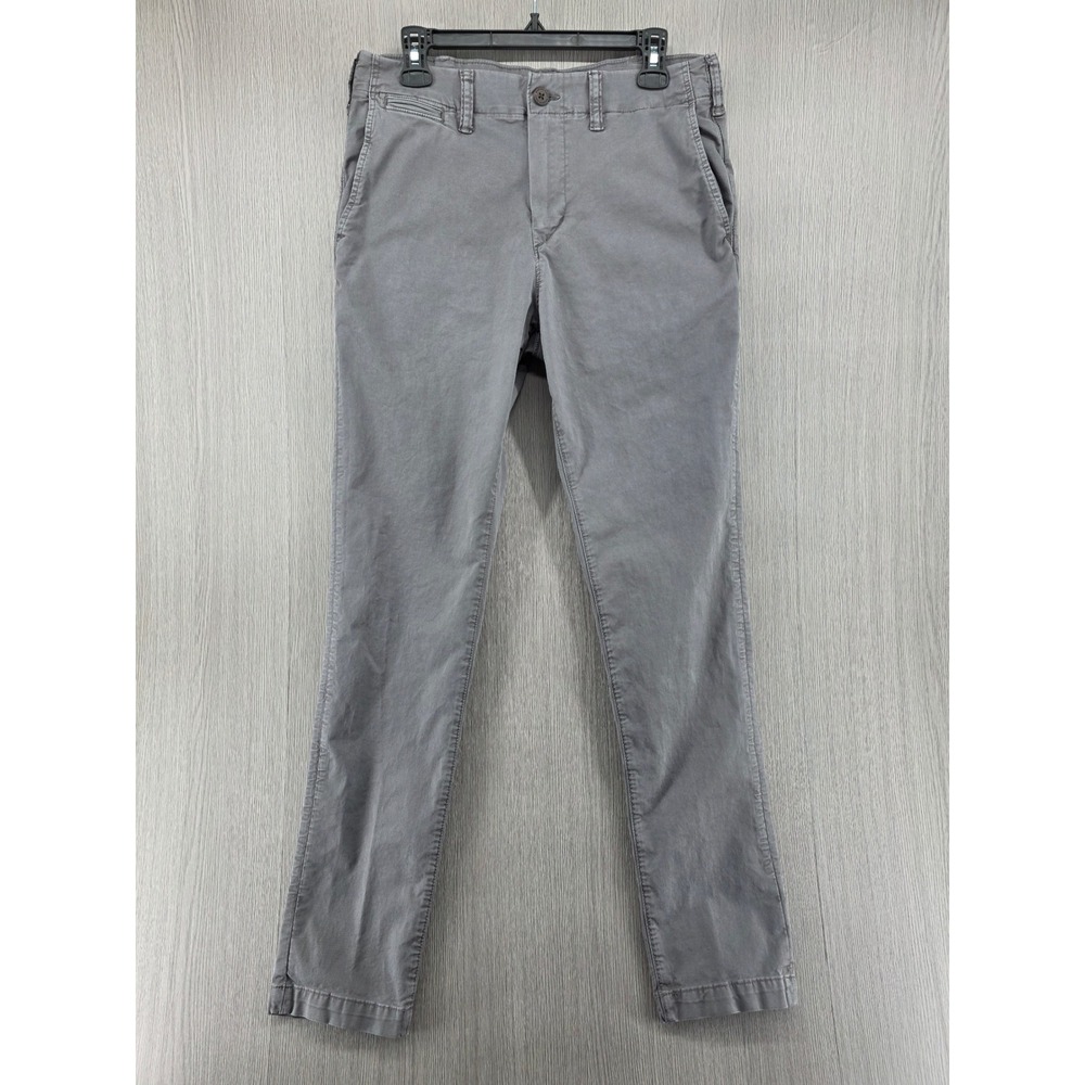 American Eagle Flex Slim Mid Rise Gray Khaki Chino Pants Mens 32x32
